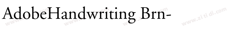 AdobeHandwriting Brn字体转换